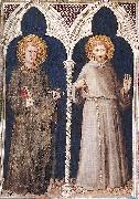 Simone Martini St Anthony and St Francis oil on canvas